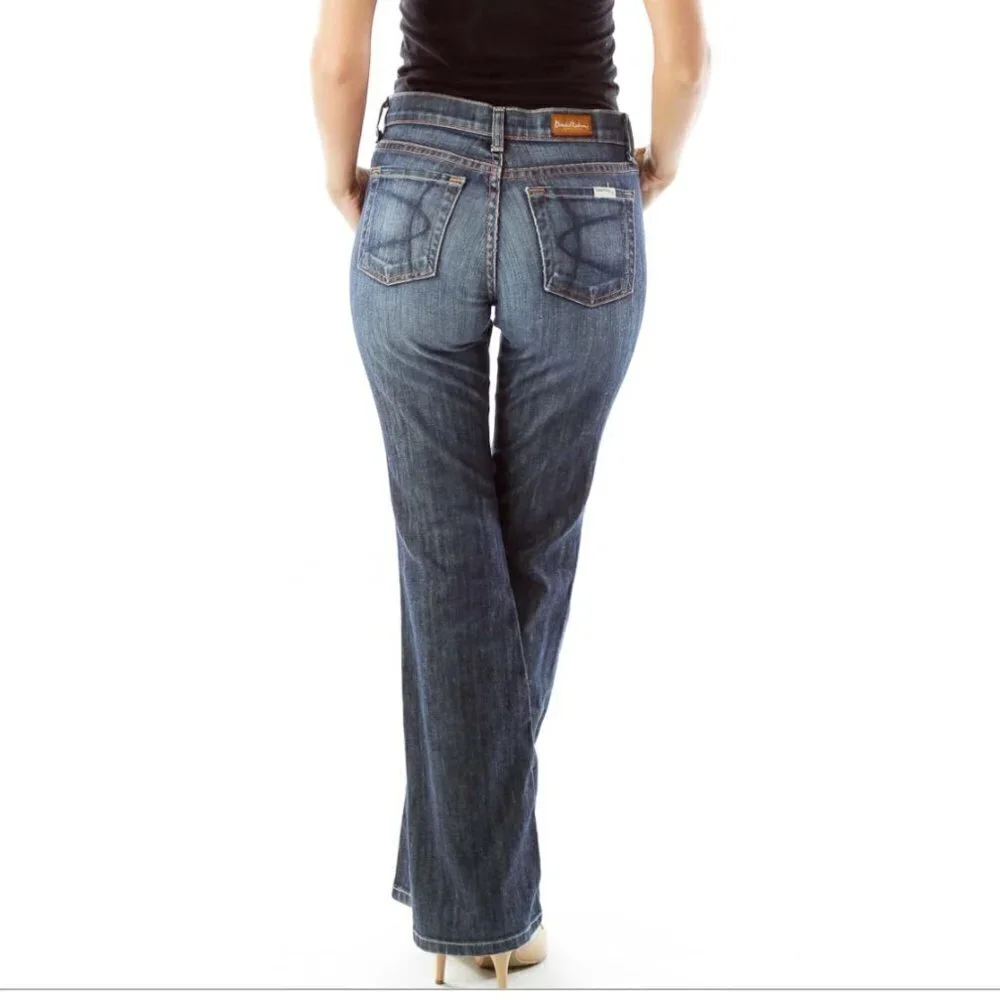 David Kahn Blue Flared Denim Pants - Picture 3 of 3